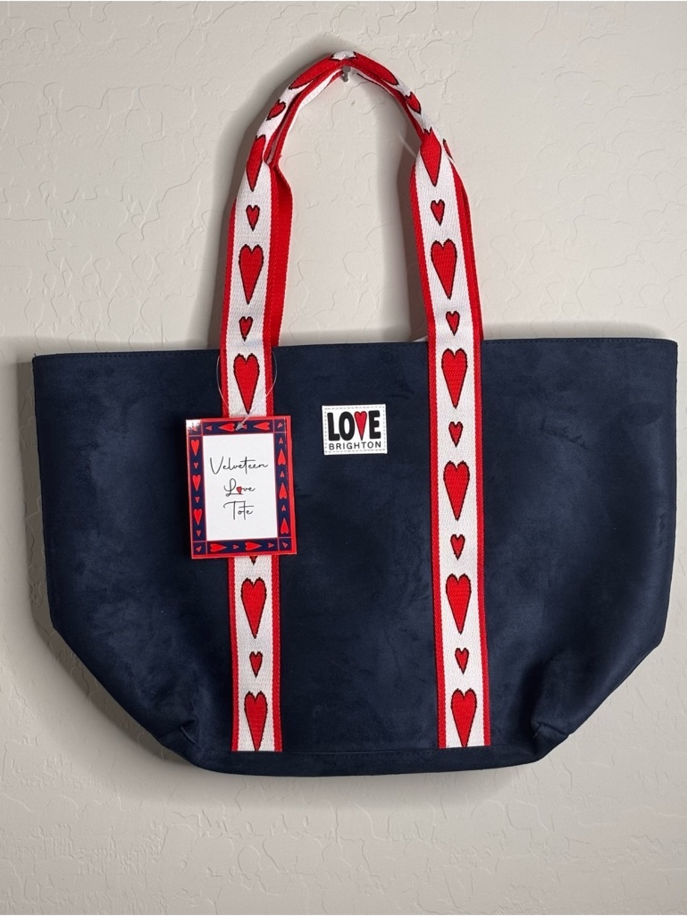 NWT Brighton Love 2025 Limited Edition Velveteen Tote Bag NEW WITH TAGS